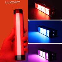 LUXCEO หลอดไฟ RGB กันฝน IP67ในตัวพร้อมแบตเตอรี่และแม่เหล็กควบคุมผ่านแอปแฟลชวิดีโอ LED สำหรับถ่ายภาพในสตูดิโอ