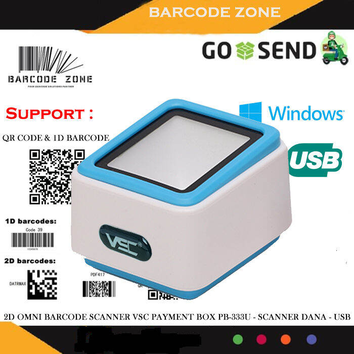 PAYMENT BOX 2D OMNI BARCODE SCANNER VSC PB333U SCANNER KASIR USB