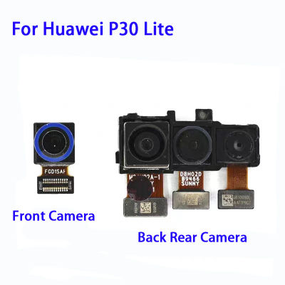 กล้องด้านหน้าด้านหลังของแท้สำหรับ Huawei P30 Lite P30Lite โมดูลกล้องหันหน้าหลักชิ้นงอสำหรับเปลี่ยนอะไหล่