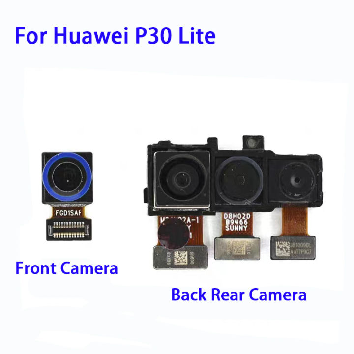 กล้องด้านหน้าด้านหลังของแท้สำหรับ-huawei-p30-lite-p30lite-โมดูลกล้องหันหน้าหลักชิ้นงอสำหรับเปลี่ยนอะไหล่