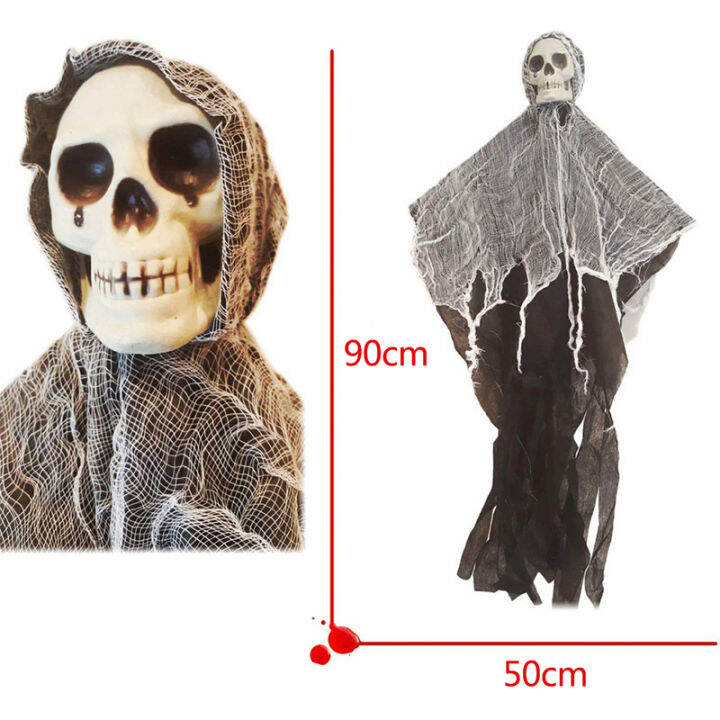 uni-halloween-hanging-skull-ghost-haunted-house-decoration-horror-props-pendant-ตกแต่งคริสต์มาส