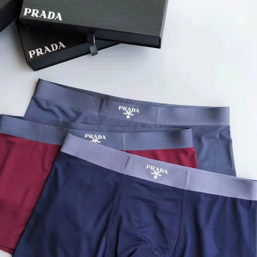 PRADA Premium Ice Silk Modal Silky Boxer Pants (3-piece Pack) | Lazada PH