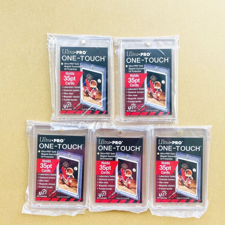 ultra-pro-35-55-75-100-130-180-pt-one-touch-golden-magnetic-card-holder-cases-hold-regular-basketball-football-hockey-mtg-cards
