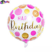 RH【Fast Delivery】aluminium Film 18-Inch Round Balloon Happy Birthday Theme Party Decoration PropCOD【low price】