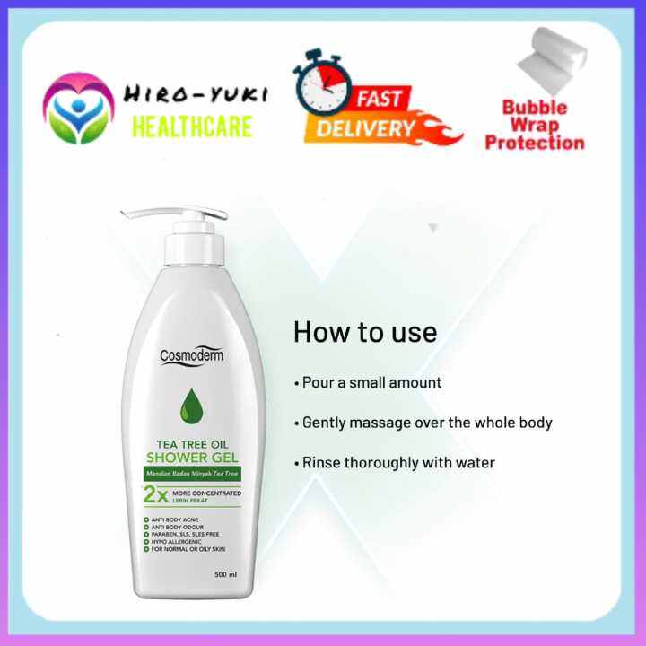 Cosmoderm Tea Tree Oil Shower Gel 500 ml Lazada