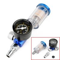 PRF-1/4" Thread Scratch Mini Air Pressure Regulator Gauge Spray  In-line Water Trap Filter Compressors Tools