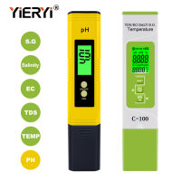 Yieryi 5 In 1 Tdsecsalinitys.g.temperature Meter แบบพกพาปากกาประเภท PH Meter Aquarium สระว่ายน้ำคุณภาพน้ำ Tester