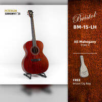 กีตาร์โปร่งมือซ้าย Bristol by Blueridge รุ่น BM-15LH ทรง OOO (All Mahogany) พร้อมกระเป๋า