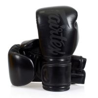 BNO นวมต่อยมวย BNO นวมต่อยมวย นวมต่อยมวย "BGV14SB" Microfiber Gloves - Art Collections - Solid Black Boxing sport