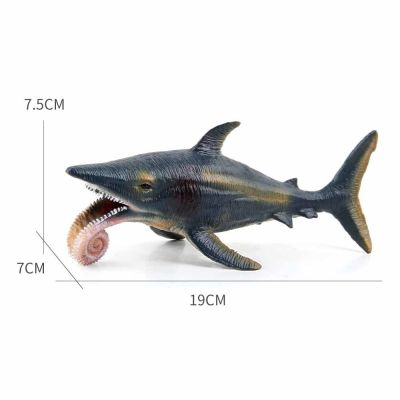 Childrens sea world animal model simulating the hollow great white shark screw tooth shark underwater creature toys