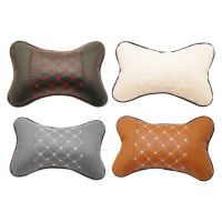 Car Styling Headrest PU Leather Seat Headrest Cushion Neck Pillow Car Neck Pillow Cushion Travel Neck Pillow Accessories Seat Cushions