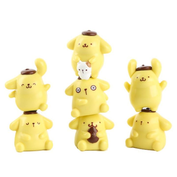 sanrio-pom-purin-โมเดลการ์ตูนดาวคู่เล็กๆน้อยๆประกอบของเล่นน่ารักภาพอนิเมะคริสต์มาสของขวัญสำหรับเด็ก