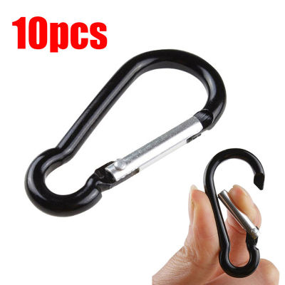 10pcs Key Clip Keychain Hooks Chain Carabiners Climbing Snap Equipment Ring Aluminum Gourd Carabiner