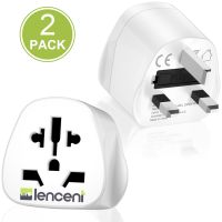 Lencent 2ชิ้นอะแดปเตอร์แปลงซ็อกเก็ตโลกถึงปลั๊กสำหรรับการเดินทางของสหราชอาณาจักรปลั๊กสหราชอาณาจักรเพื่อป้องกันการโอเวอร์โหลด