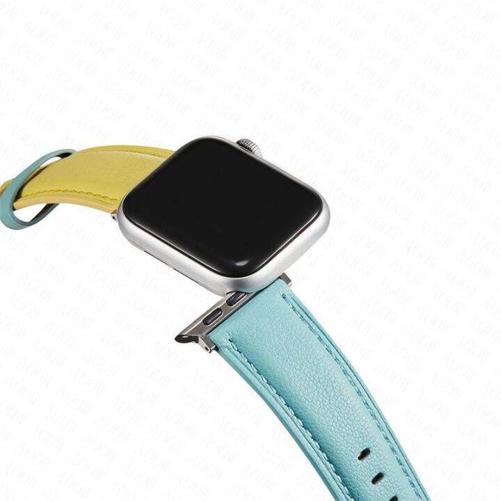 สายหนังแท้สำหรับ-apple-watch-iwatch-ultra-8-7-6-5-4-49-มม-40-มม-41-มม-44-มม-45-มม-38-42-มม-ผู้ชายผู้หญิงสร้อยข้อมือนุ่ม