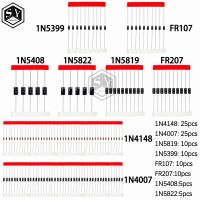 ✚◘✑ Fast Switching Schottky Diode kit set 1N4148 1N4007 1N5819 1N5399 1N5408 1N5822 FR107 FR2078values 100pcsElectronic Components