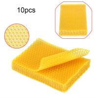 10 Pcs Beeswax แผ่น Beehive Pure Wax กรอบฐาน Nest Bee หวีน้ำผึ้งกรอบ Foundation Honeycomb แผ่น Beekeeper เครื่องมือ