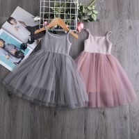 [NNJXD]Baby Girl Dress Princess Sleeveless Tutu Party Birthday Kids Clothes Casaul Wear Clothing