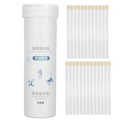 25Pcs 7 In 1 Reagent Strips for Water Professional Aquarium Test Strips for Fish Tank PH GH KH CL2 NO3 NO2 TCL Testing Inspection Tools