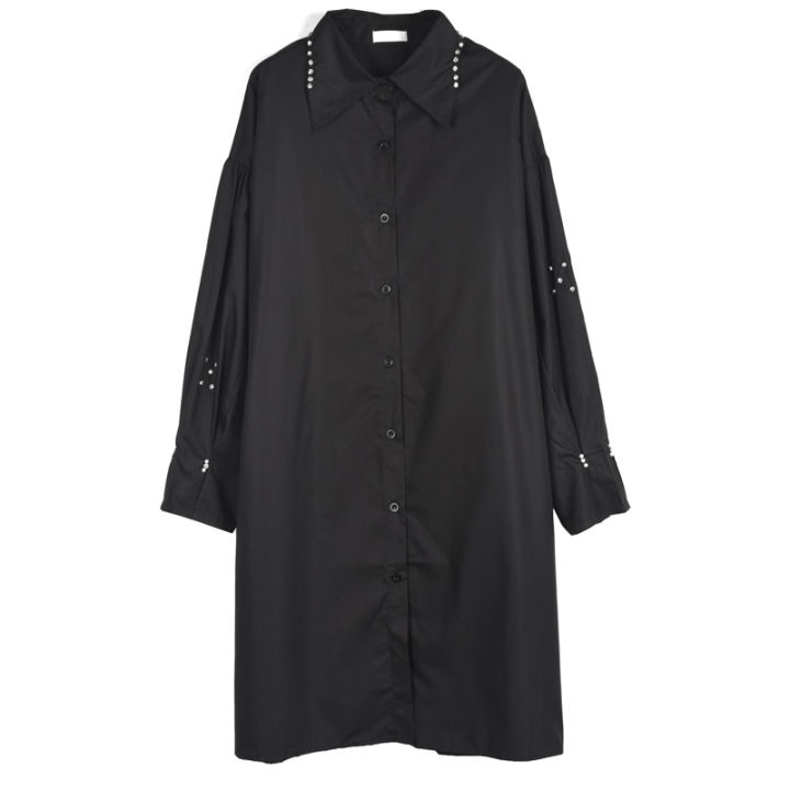 xitao-dress-full-sleeve-casual-black-shirt-dress