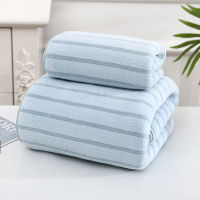 Blue Stripe Coraline 70X140ผ้าขนหนูอาบน้ำขนาดใหญ่ Gentle Soft Face Towel Bathroom Women Gift 2 Pieces Towel Set Gift Wholesale