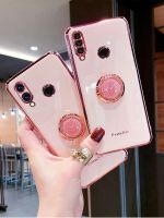 Luxury Ring Holder Plating Silicone Phone Stand Case For p20 p30 p40 lite pro P smart plus 2019 honor 8X 9X 20 10 lite