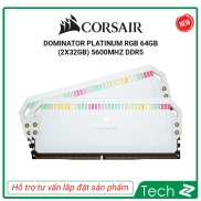 Ram Corsair Dominator Platinum RGB White 64GB 2x32GB 5600MHz DDR5