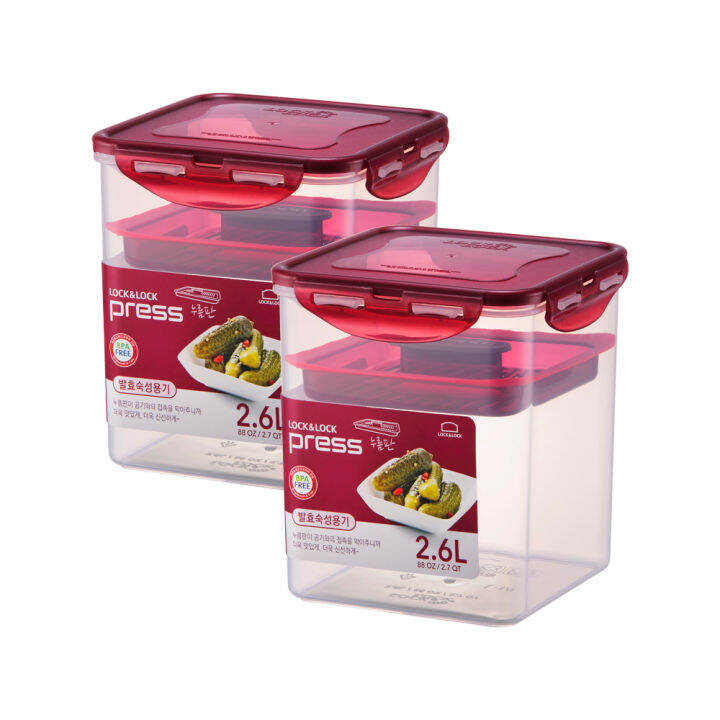 LocknLock Press Pickle Container Ferment Storage Make Kimchi