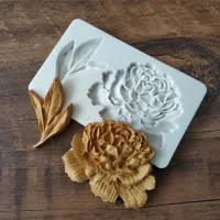 NMST Gumpaste Non Stick Sugarcraft น้ำตาล3D เครื่องมืออบเครื่องปั้นดินเผาดอกไม้ดอกโบตั๋นเครื่องใช้ในครัวแม่พิมพ์ฟองดองแม่พิมพ์ซิลิโคนลายดอกไม้