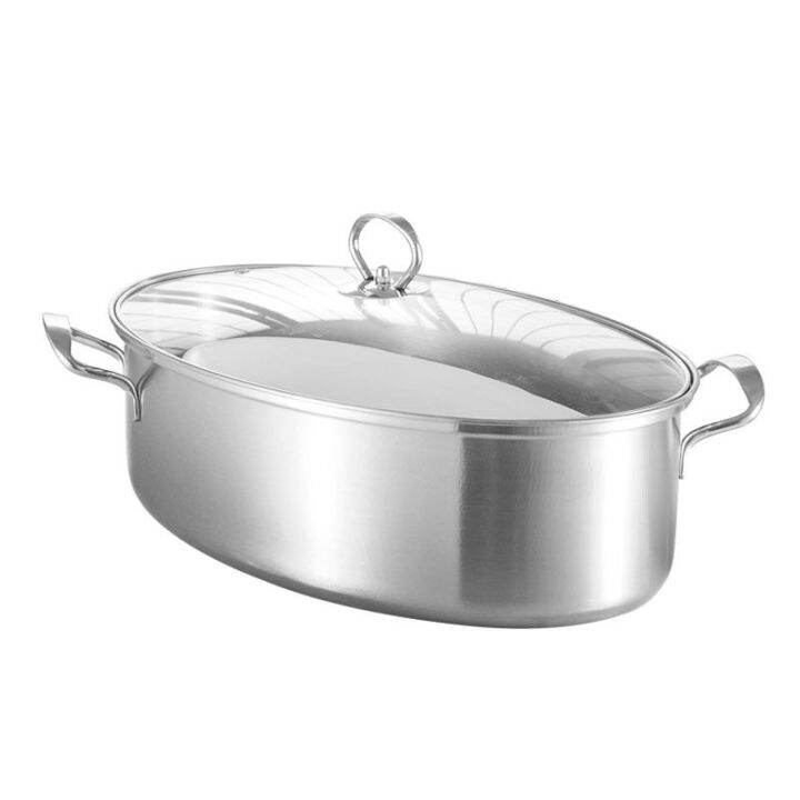 304 stainless steel fish steamer household Oval big steamer waterproof