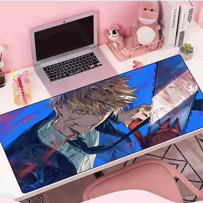 Chainsaw Man Large Mouse Pad Gaming Desk Accessories Deskmat Cheap Anime Mousepad Non-Slip Keyboard Mat Gamer Kawaii Mouse Pads