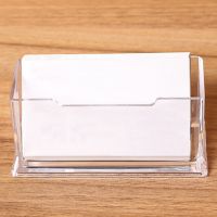 【CW】1PC Clear Desk Shelf Storage Display Stand Acrylic Plastic Transparent Desktop Business Card Holder A