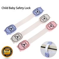 ♘ 10pcs White/Pink Child Baby Safety Lock with Double-sided Tape Child Safety Cabinet Lock Baby Proof Security Protector Door Lock