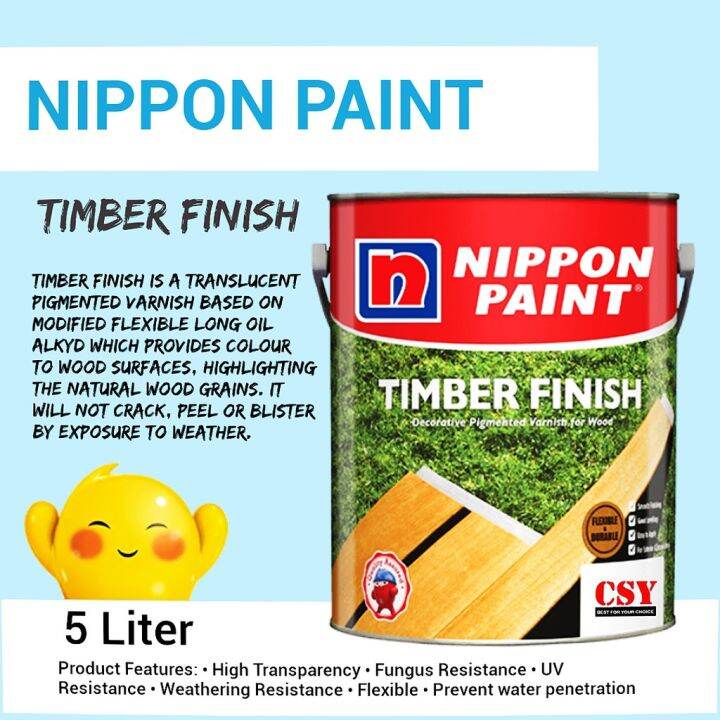 NIPPON PAINT Timber Finish 5 Liter Lazada