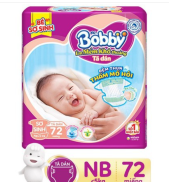 XÃ KHO TÃ GIÃM GIÁ  TÃ DÁN SƠ SINH BOBBY NB 72 MIẾNG + TẶNG KÈM 6 MIẾNG