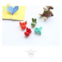 【Amigoa】Wholesale Korean Frosted Hair Clip Mini Rabbit Head Small Catch Clip Childrens Jewelry Random Color