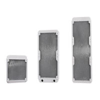 1PC White 120240360mm Aluminium Water Cooling Computer Radiator Water Cooler 18 Tube CPU Heat Sink Exchanger