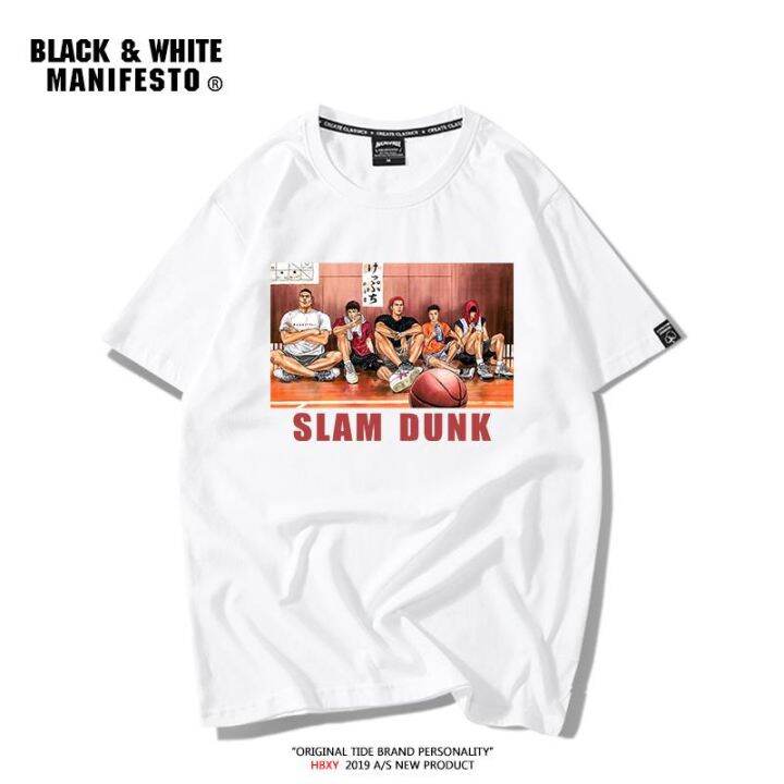 ข้อเสนอพิเศษ-tshirt-เสื้อยืดผู้-เสื้อยืดแขนสั้น-ทรงหลวม-พิมพ์ลาย-slam-dunk-showdown-night-สําหรับคู่รัก-s-5xl-s-5xl-s-5xl
