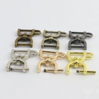 【YF】 1pcs Metal Double D Buckle Detachable Open Screw Ring Clasp for Leather Craft Bag Strap Belt Handle Shoulder Webbing