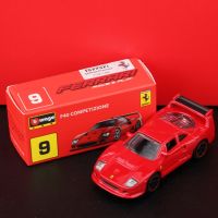 รถบูกัตติรุ่น1:64 NO.9 F40รถโลหะผสมคู่แข่งยานพาหนะของเล่น Hiasan Mobil ของขวัญของเล่นเด็กเด็กผู้ชาย