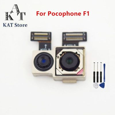 1PCS กล้องด้านหลังหลักสําหรับ Xiaomi Pocophone F1 โมดูลกล้องขนาดใหญ่ Flex Cable Ribbon อะไหล่ทดแทน