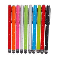 2PCS/lot Rhinestone Capacitive Touch Microfiber Stylus Pen Touch for Pad for Phone Random Pens