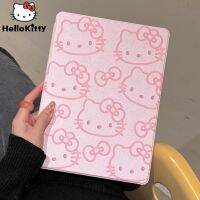 {RUBBIE Shell} Sanrio Hello Kitty IPad เคสสีชมพูน่ารักใหม่2022 Ipad 9 8เคสอะคริลิคเคสมือถือสุดหรู iphone IPad Pro 11 12.9 Air 3 4 5 10.9นิ้ว