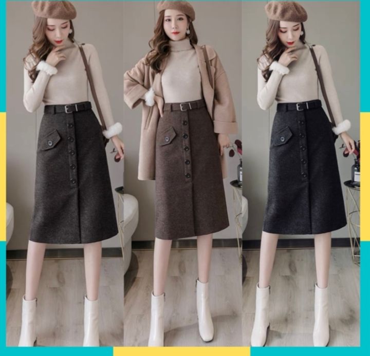 Chân váy dạ chữ A hàng công ty thương hiệu Quảng Châu (kèm ảnh thật)