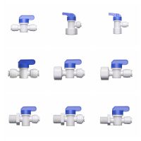 1/4 3/8 Backwash Ball Valve RO Water Male Female Thread Fitting Switch Quick Connector Water Filter Reverse Osmosis Parts Pipe Fittings Accessorie