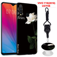 มาใหม่ล่าสุดสำหรับ VIVO Y19(2019)/U3/Y5S/V1934A/V1941A โทรศัพท์เคสสำหรับ VIVO ซิลิคอนนุ่มกรณีที่มีรูปแบบเดียวกันขาตั้งโทรศัพท์และเชือก