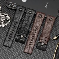 ▶★◀ Suitable for DIESEL genuine leather watch strap DZ7257 DZ4318 litchi pattern large dial strap 26 28mm