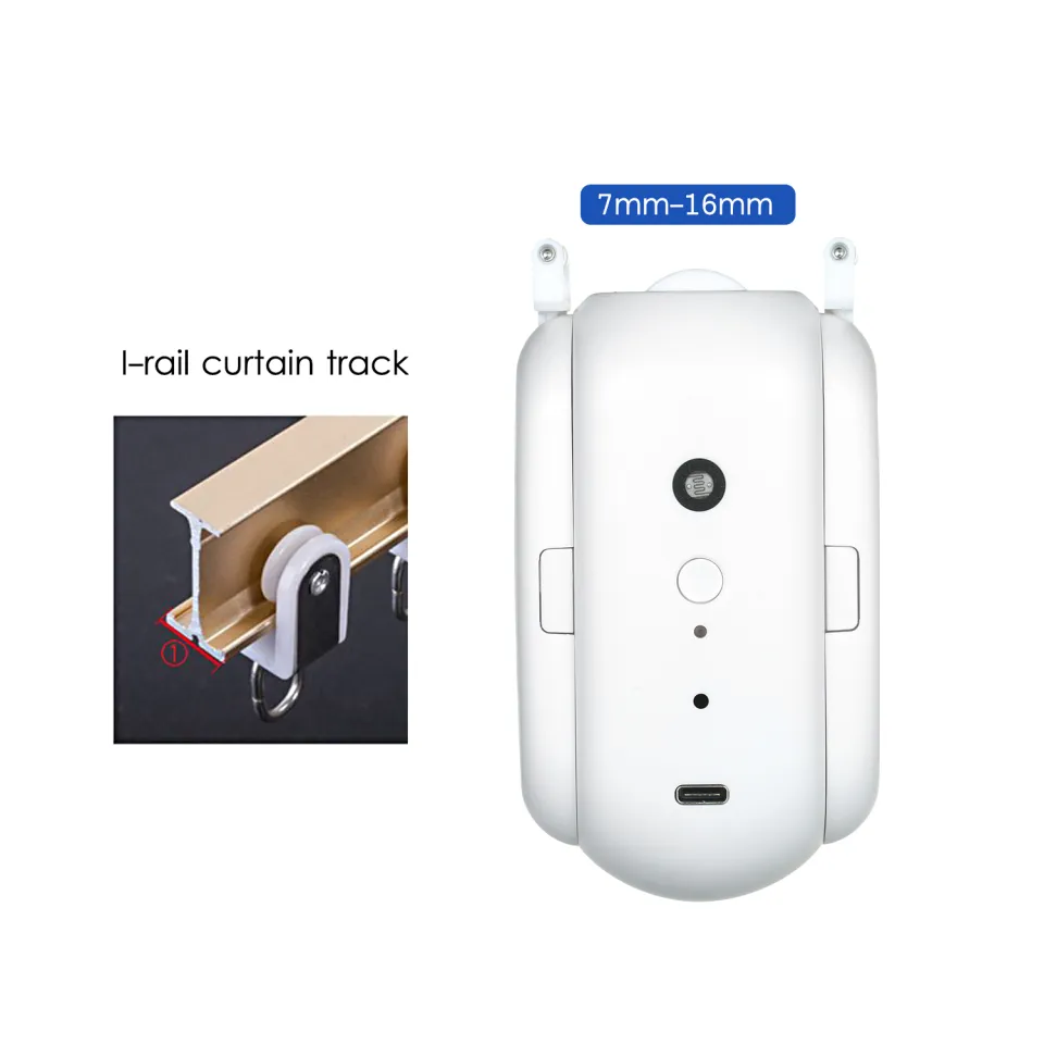 BT Automatic Curtain Opener Closer Robot Wireless Smart Curtain Motor Timer  Voice Control Smart Home Automation Device for Curtain Track Rod  Replacement for  Alexa Google Assistant 