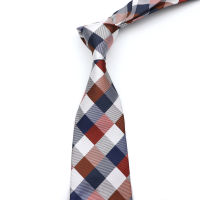 Fashion Plaid Striped Necktie 8cm Navy Polyester Male Office Formal Tie Business Tuxedo Suit Shirt Cravat Gift For Men Accessory
