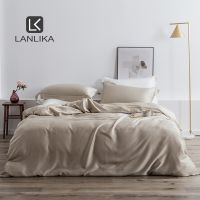 Lanlika Home Textile Luxury 100% Silk Bedding Set Silky Healthy Queen King Duvet Cover Flat Sheet For Adult Kids Bed Linen Set